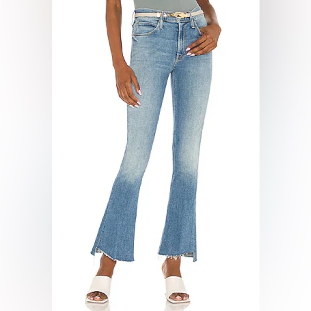 MOTHER Blue Cropped Jeans